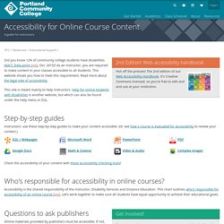 Web Accessibility for Online Courses