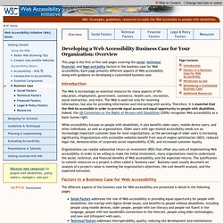 Developing a Web Accessibility Business Case for Your Organization: Overview