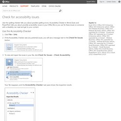 Check for accessibility issues - PowerPoint