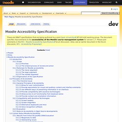 Accessibility Specification