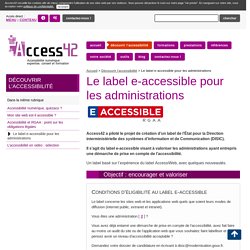 Le label e-accessible pour les administrations