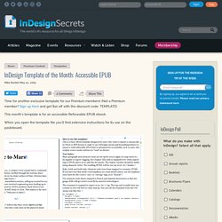 InDesign Template of the Month: Accessible EPUB - InDesignSecrets.com : InDesignSecrets