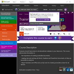 Training teachers to author accessible content - Microsoft in Education