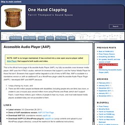 Accessible Audio Player (AAP)