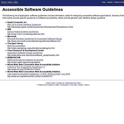 Accessible Software Guidelines
