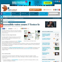 Accessible votre cours ? Testez-le