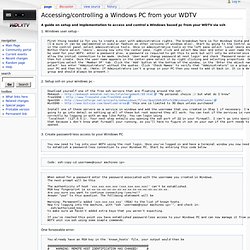 Accessing/controlling a Windows PC from your WDTV - WikiDLXTV