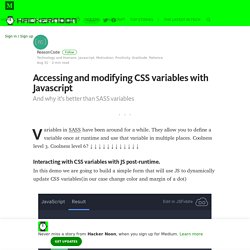 Accessing and modifying CSS variables with Javascript