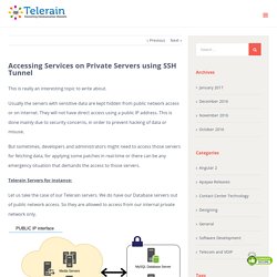 Accessing Services on Private Servers using SSH Tunnel