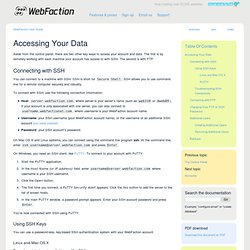 Accessing Your Data — WebFaction User Guide