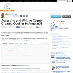 Accessing and Writing Client-Created Cookies in AngularJS
