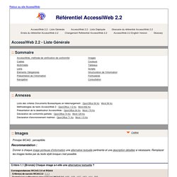 AccessiWeb 2.2 - Liste Générale