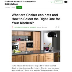 What are Shaker cabinets and How to Select the Right One for Your Kitchen?