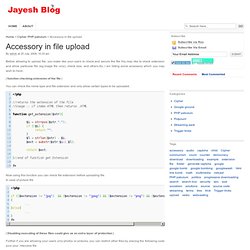 Accessory in file upload
