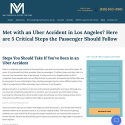 Met with an Uber Accident in Los Angeles? Here are 5 Critical Steps the Passenger Should Follow - M&Y Personal Injury Lawyers