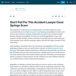 Don't Fall For This Accident Lawyer Coral Springs Scam