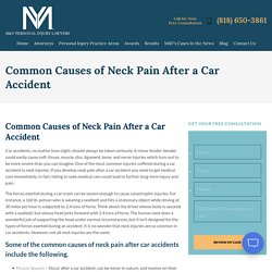 Common Causes of Neck Pain After a Car Accident - M&Y Personal Injury Lawyers