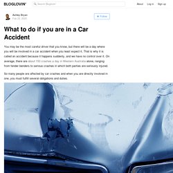 What to do if you are in a Car Accident