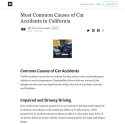 Most Common Causes of Car Accidents in California