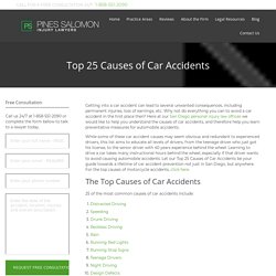 Top 25 Causes of Car Accidents