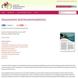Assessment and Accommodations