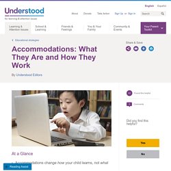 Accommodations: What They Are and How They Work