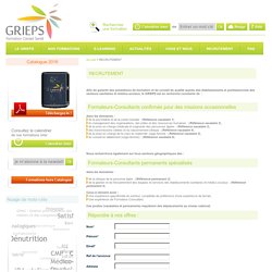 Formation formateurs sante, accompagnement accreditation : Recrutement - Equipe Grieps