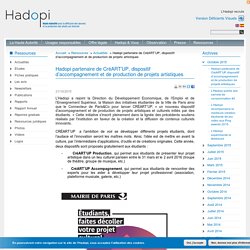 Hadopi partenaire de CréART’UP, dispositif d’accompagnement et de production de projets artistiques