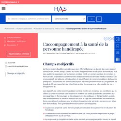 L’accompagnement à la santé de la personne handicapée