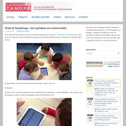 iPad et handicap – les syllabes en maternelle