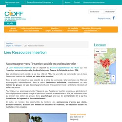 Accompagnement vers l’insertion sociale et professionnelle (bénéficiaires du RSA) - CIDFF de l'Aude