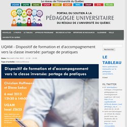 UQAM - Dispositif de formation et d'accompagnement vers la classe inversée: partage de pratiques