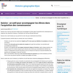 Quizizz : un outil pour accompagner les élèves dans l’acquisition des (...)