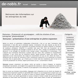 Domuneo : Promouvoir et accompagner : voilà les missions d’une entreprise "photovoltaïsée" ! - de-nobis.fr