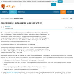 Accomplish more by Integrating Salesforce with EDI
