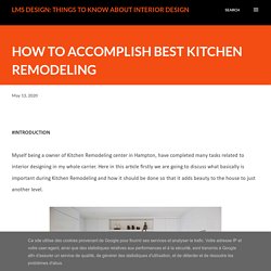 HOW TO ACCOMPLISH BEST KITCHEN REMODELING