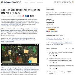 Top Ten Accomplishments of the UN No-Fly Zone