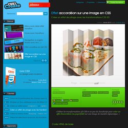 Effet accordéon sur une image en CSS - Créer un effet de pliage avec les transformations CSS 3D