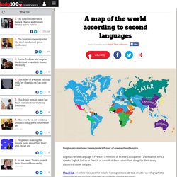 ******A map of the world according to second languages