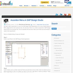 Accordion Menu in SAP Design Studio - Visual BI