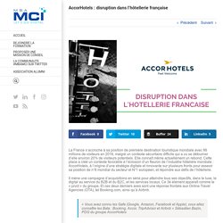 AccorHotels : disruption dans l'hôtellerie française
