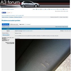 Problème accoudoir portière : Problèmes Interieur - Forum Audi A3 8P - 8V