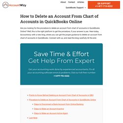 How to Delete an Account From Chart of Accounts in QuickBooks Online
