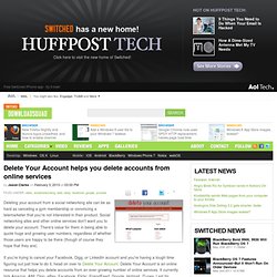 Delete Your Account helps you delete accounts from online services