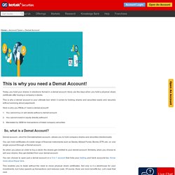 What is Demat Account, Charges & Benefits of Demat Account