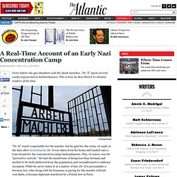 A Real-Time Account of an Early Nazi Concentration Camp - Brian Resnick - National
