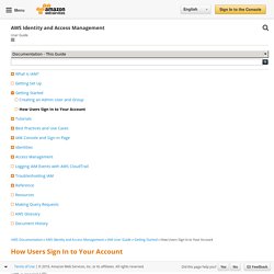 How Users Sign In to Your Account - AWS Identity and Access Management