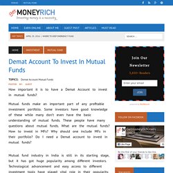 Demat Account to Invest in Mutual Funds - My Value Trade