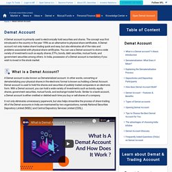 What is the Meaning of Demat Account?
