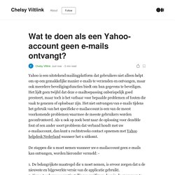 Wat te doen als een Yahoo-account geen e-mails ontvangt?